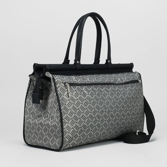 Сумка дорожная, 1 отдел на молнии, наружный карман, цвет серый