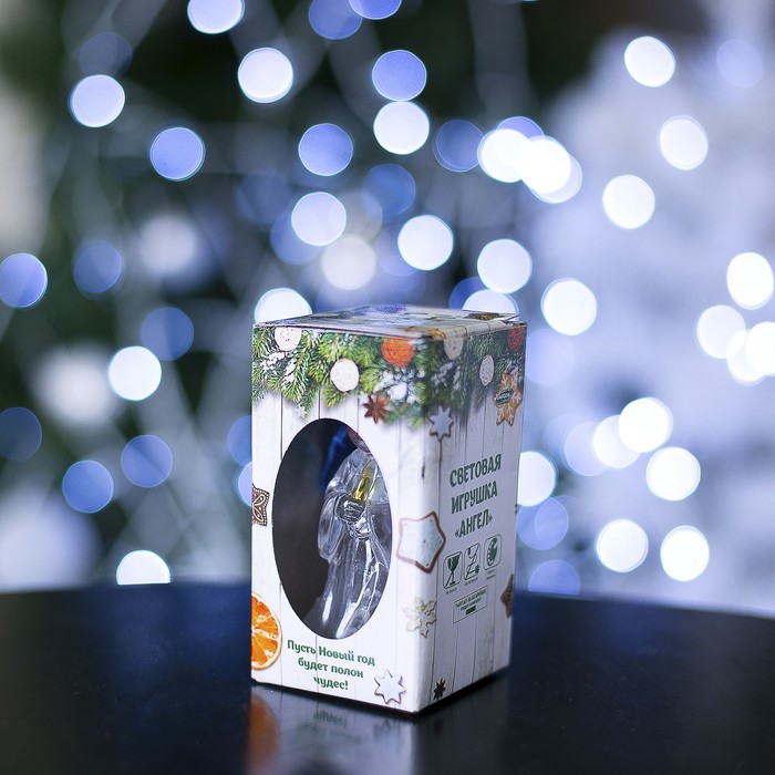 Игрушка световая "Ангел со свечкой" (батарейки в комплекте) 1 LED, RGB, цветной