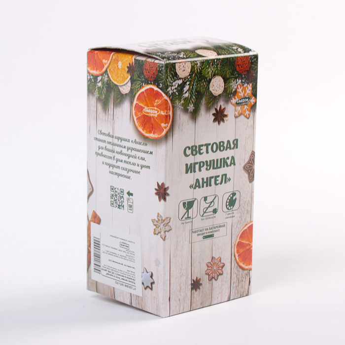 Игрушка световая "Ангел со скрипкой" (батарейки в комплекте) 1 LED, RGB, цветной