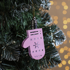 Подвеска световая "Варежка розовая" (батарейки в комплекте), 7,5 см, 1 LED, RGB