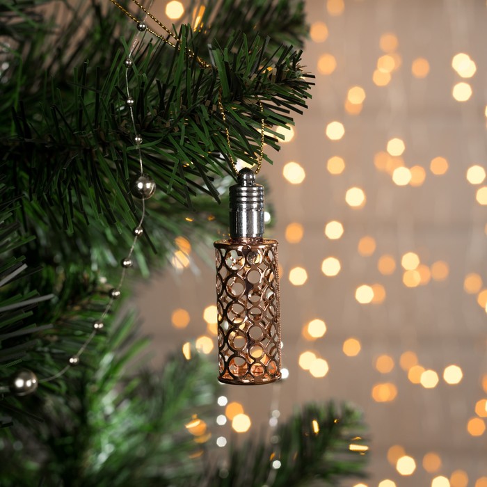 Подвеска световая "Фонарик медный" (батарейки в комплекте), 7 см, 1 LED, RGB