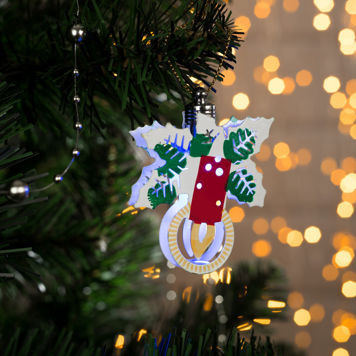 Подвеска световая "Свечка" (батарейки в комплекте), 8,5 см, 1 LED, RGB