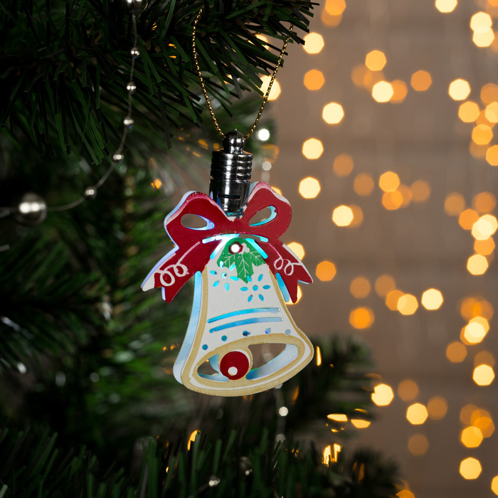 Подвеска световая "Колокольчик" (батарейки в комплекте), 7,5 см, 1 LED, RGB