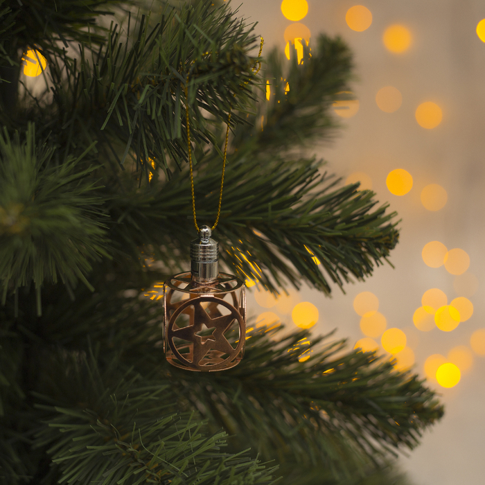 Подвеска световая "Кубик медный" (батарейки в комплекте), 6 см, 1 LED, RGB