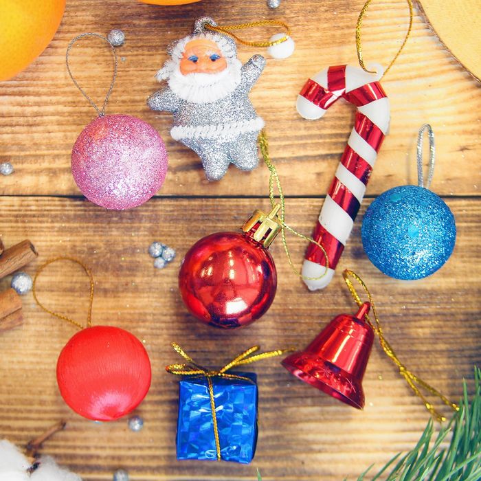 Ёлочные игрушки "Дед Мороз и леденцы" (набор 15 шт.)