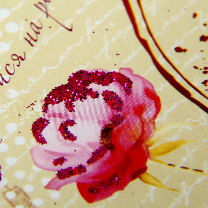 Бумага упаковочная глянцевая "Париж" (блёстки), 70 х100 см, 80 г/м2