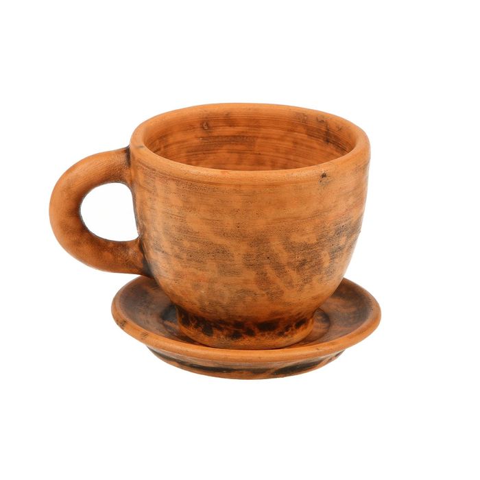 Кофейная пара, декоративная, обварная керамика