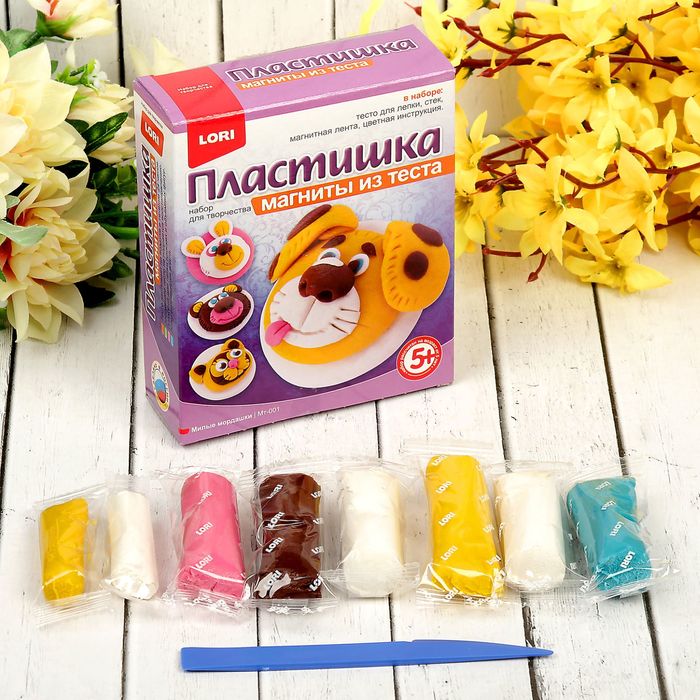 Магниты из теста "Милые мордашки"