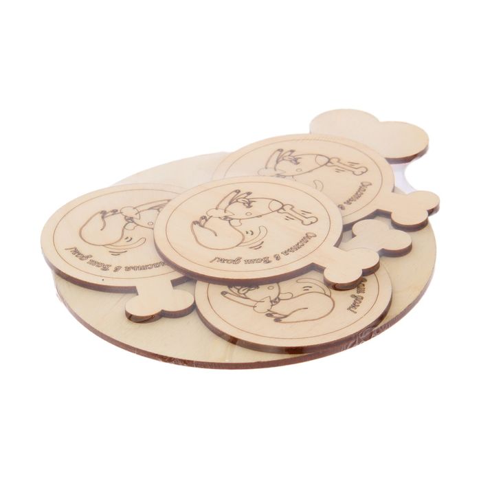 Набор подставок под горячее "Счастья в Ваш дом" 5 шт. ХТ10564