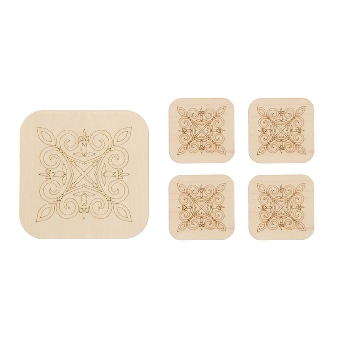 Набор подставок под горячее "Шеврон" квадрат 5 шт. ХТ10540