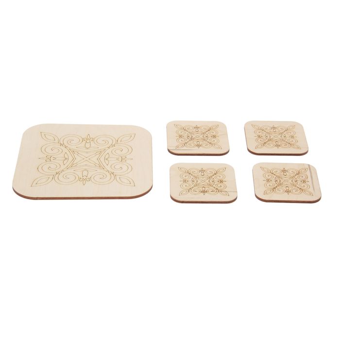 Набор подставок под горячее "Шеврон" квадрат 5 шт. ХТ10540
