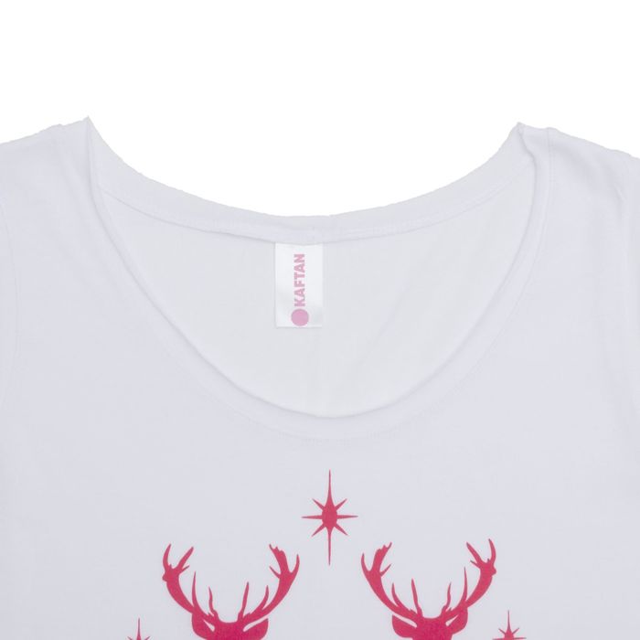 Майка женская KAFTAN "Новый год", белый, р-р 50-52, 100% хлопок