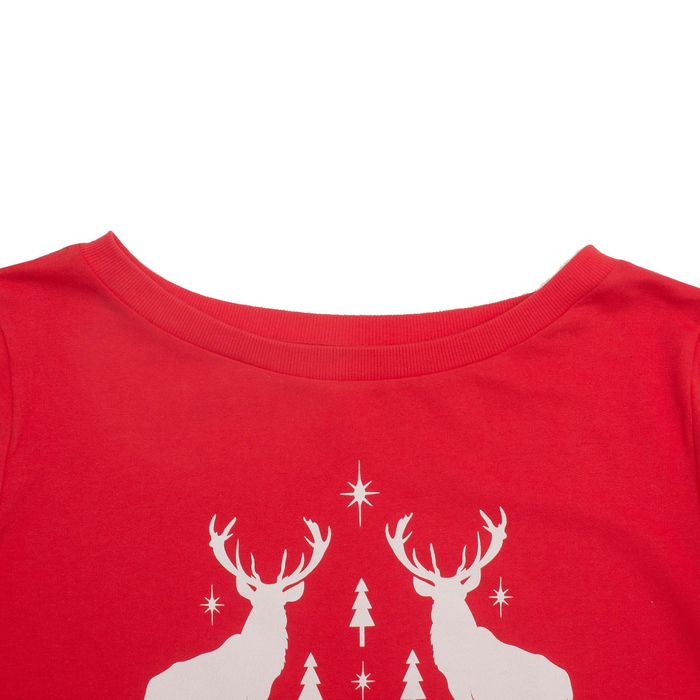 Толстовка женская KAFTAN "Новый год", красный, р-р50-52 100% хлопок