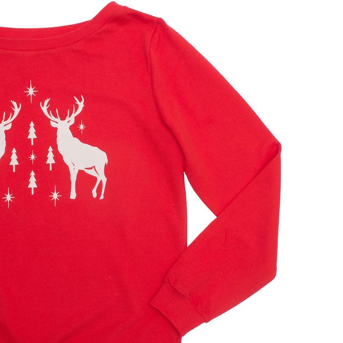 Толстовка женская KAFTAN "Новый год", красный, р-р50-52 100% хлопок