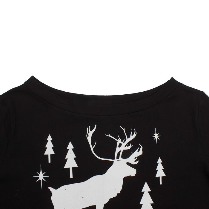 Толстовка женская KAFTAN "Новый год!", чёрный, размер 50-52, 100% хлопок