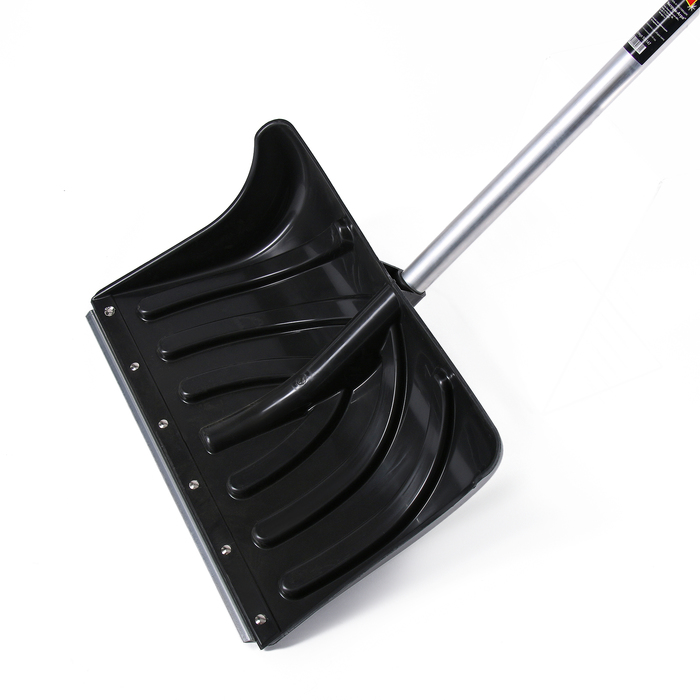 Лопата пластиковая, ковш 505 × 340 мм, с оцинкованной планкой, алюминиевый черенок, «Буран»
