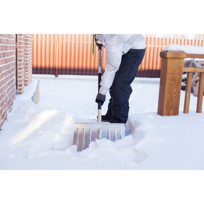 Лопата алюминиевая радиусная «Арктика», ковш 460 × 360 мм, алюминиевый черенок, терморукав