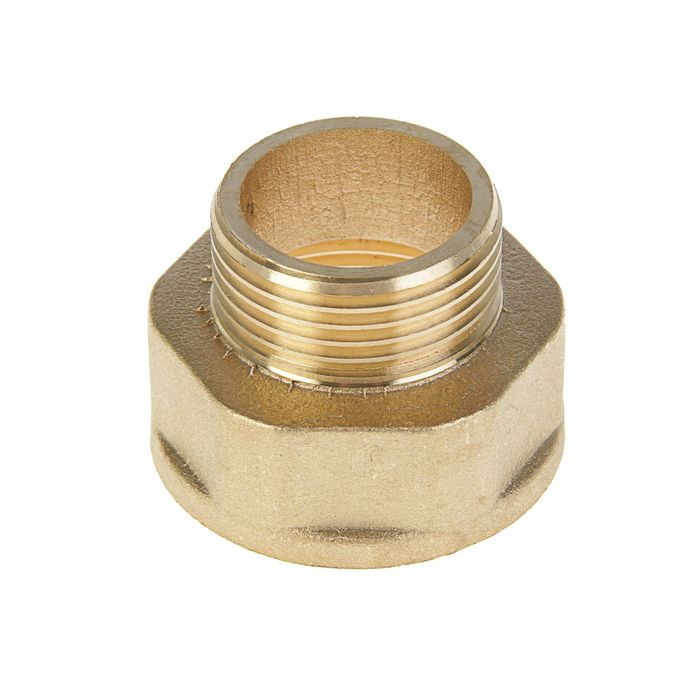 Переходник "Никифоров", 1", наружная резьба х 1 1/4" внутренняя резьба, латунь