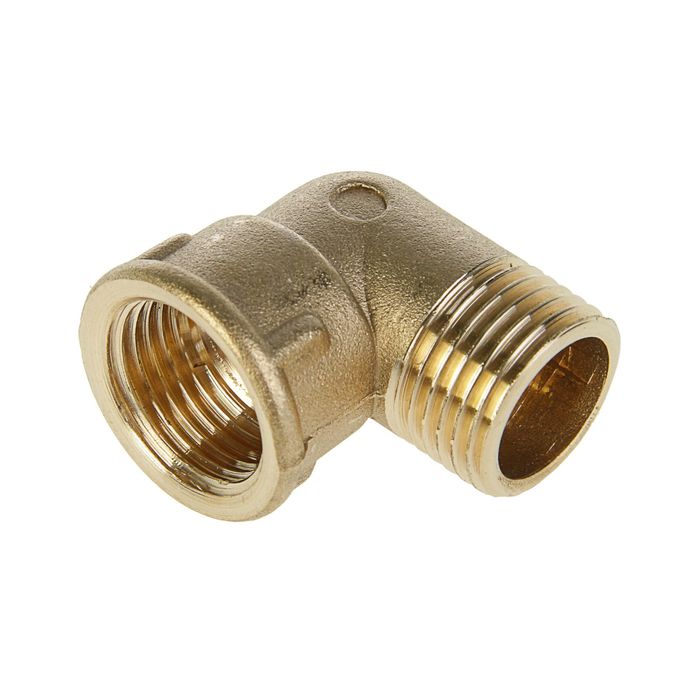 Угол переходной "Никифоров", 1/2", наружная/внутренняя резьба, латунь