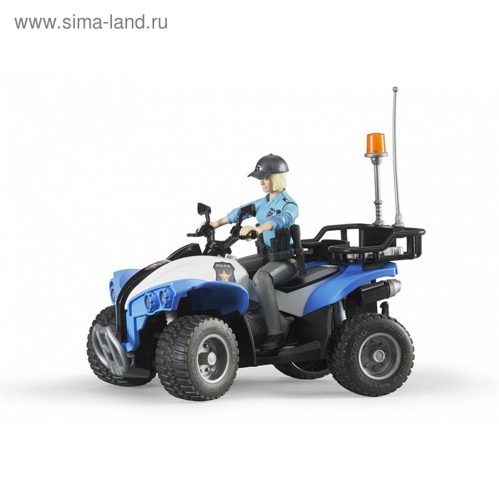 Полицейский квадроцикл с фигуркой, цвет МИКС