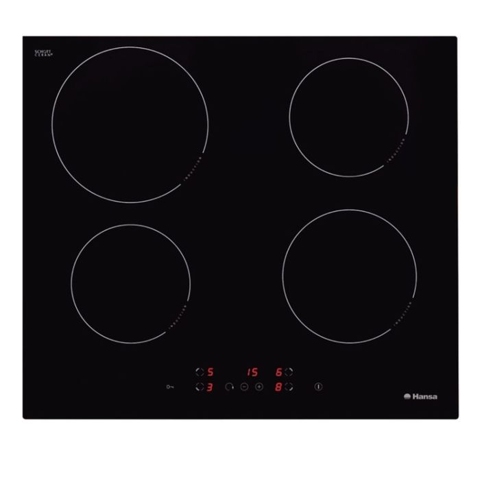 Варочная поверхность Hansa BHI68300, электрическая, 4 конфорки, черный