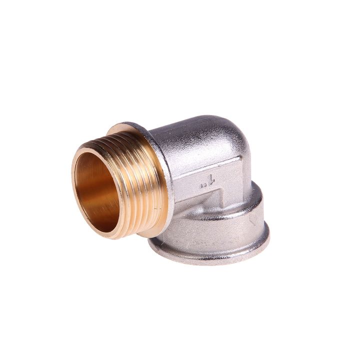Уголок JIF, наружная/внутренняя резьба 1", никелированный