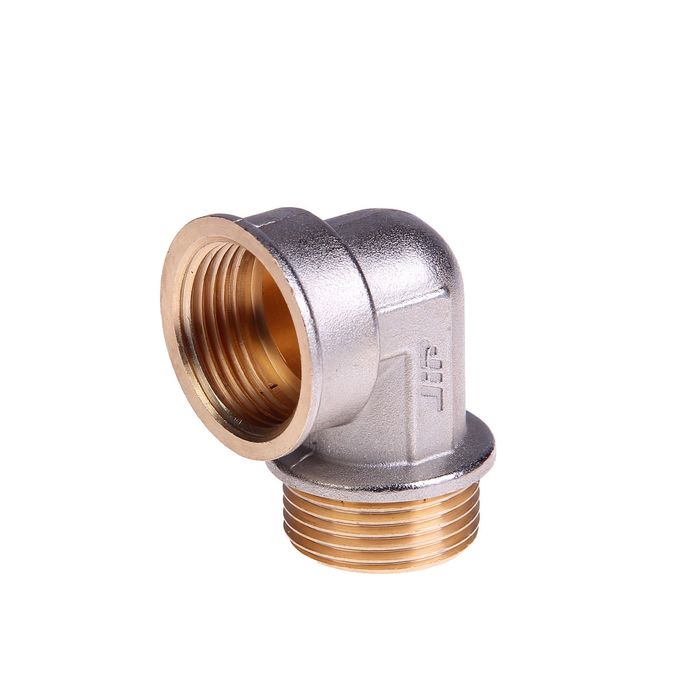 Уголок JIF, наружная/внутренняя резьба 1", никелированный