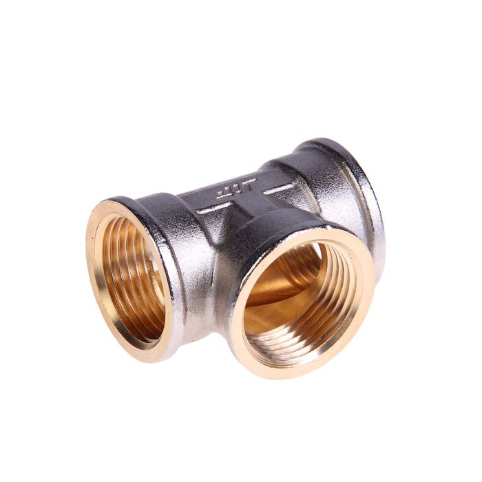 Тройник JIF, внутренняя резьба 1", никелированный