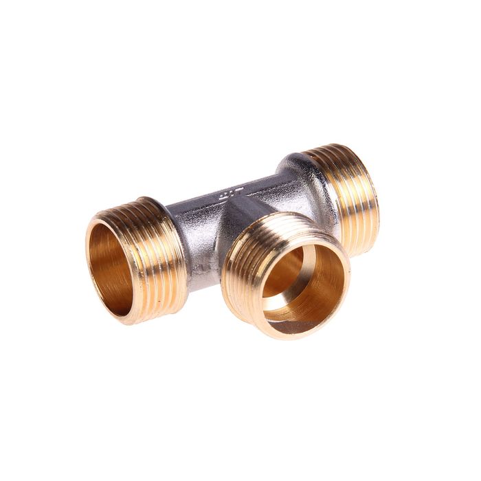 Тройник JIF, наружная резьба 3/4", никелированный