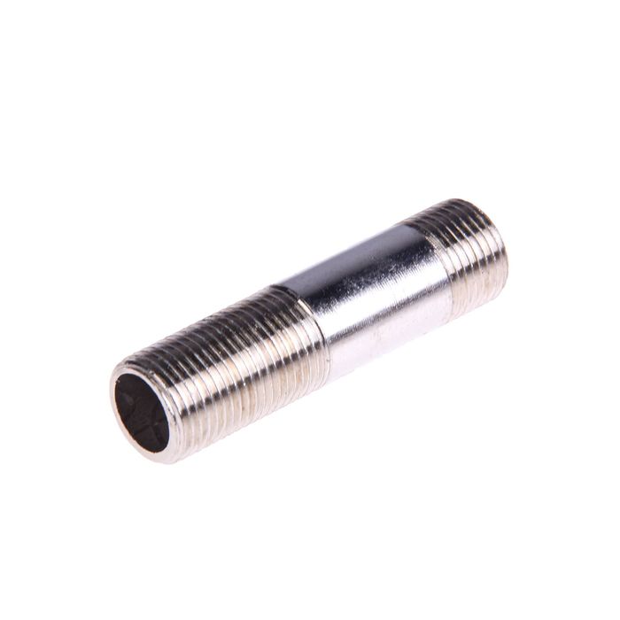 Сгон JIF 432 BR, 1/2"х80 мм, наружная резьба, никелированный, латунь