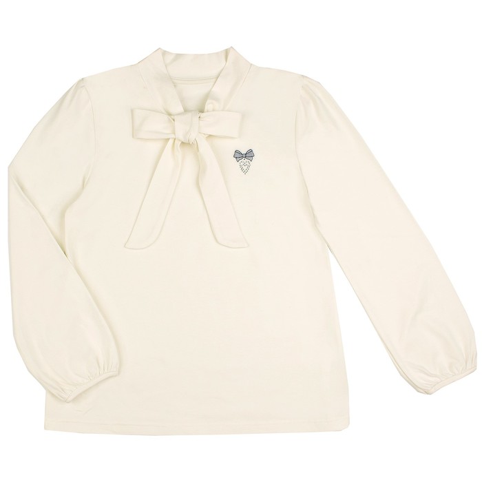 Джемпер для девочки "Школьная пора", рост 122 см (62), цвет белый, принт сердце ДДД681804