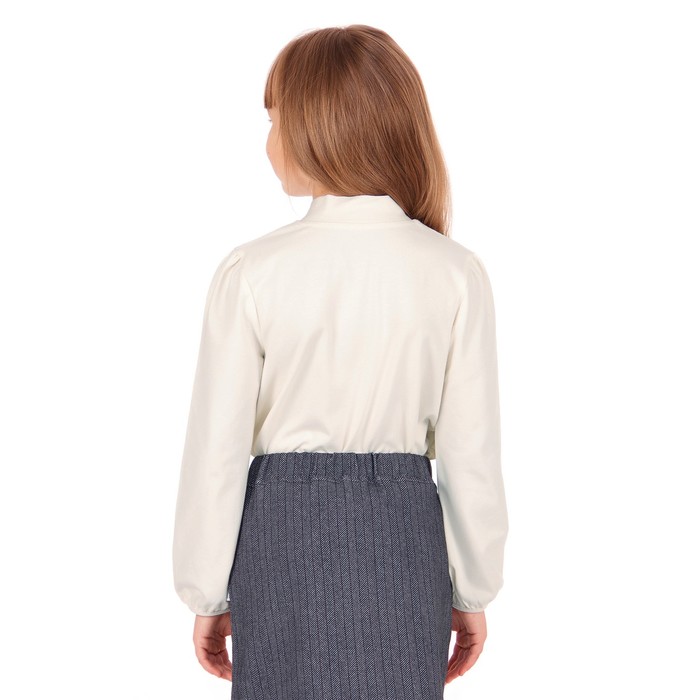 Джемпер для девочки "Школьная пора", рост 134 см (68), цвет белый, принт сердце ДДД681804