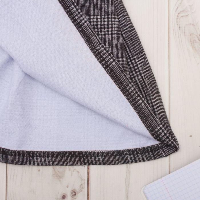 Платье для девочки "Школьная пора", рост 122 см (62), цвет антрацит, принт серце ДПД685858