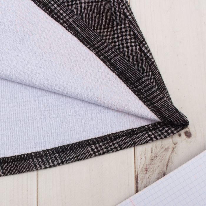 Платье для девочки "Школьная пора", рост 134 см (68), цвет черно-белый, принт клетка ДПД6822 26263