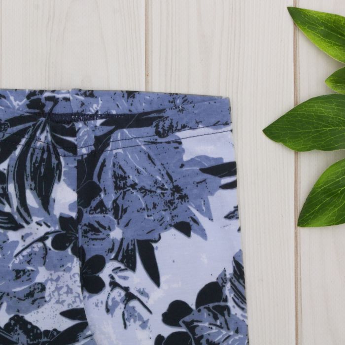 Рейтузы для девочек "Страна чудес", рост 92 см (50), цвет голубой, принт цветы ДРЛ894804н