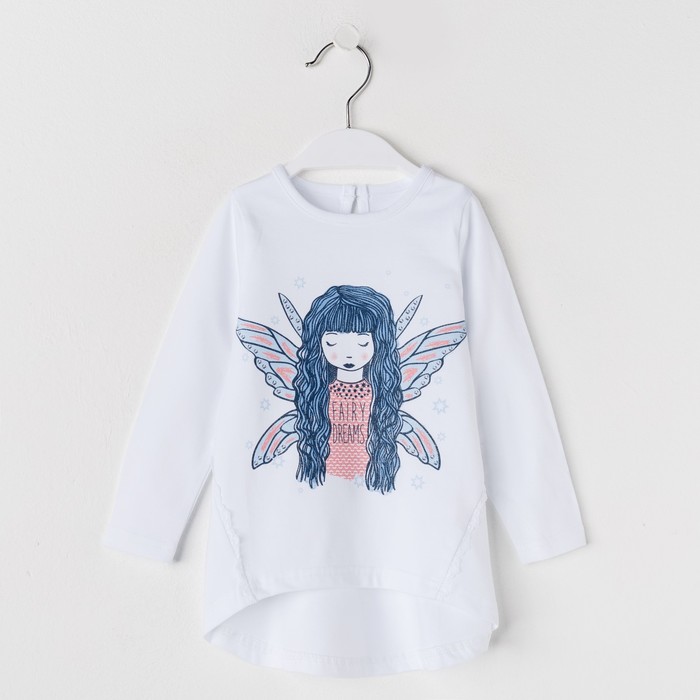 Джемпер для девочки "Страна чудес", рост 92 см (50), цвет белый, принт фея
