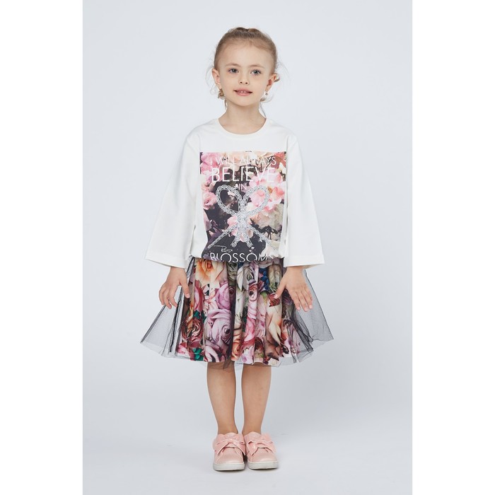 Юбка для девочки "Романс", рост 116 см (60), принт розы