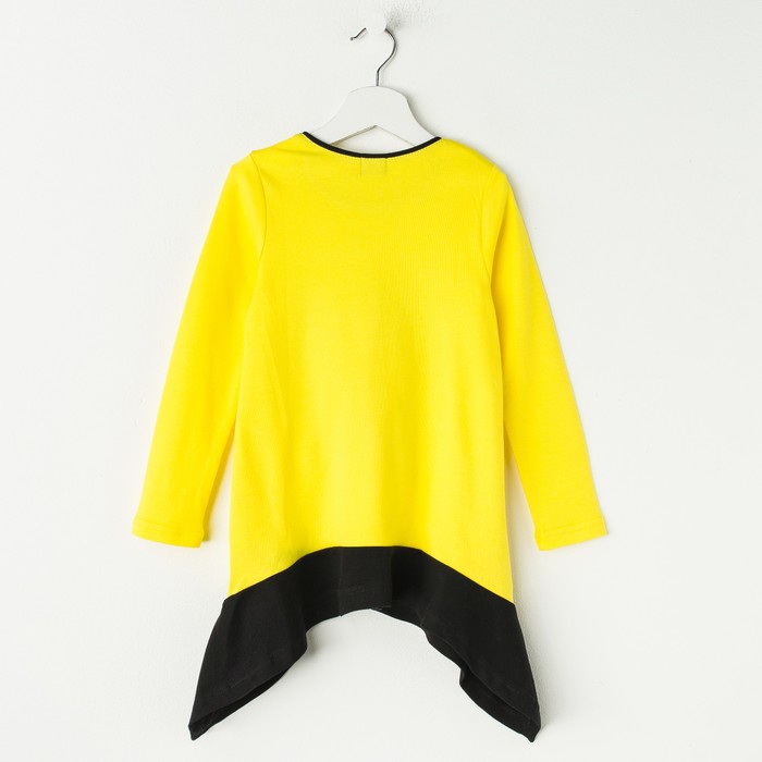 Джемпер для девочки "Каприз", рост 140 см (72), цвет желтый/чёрный