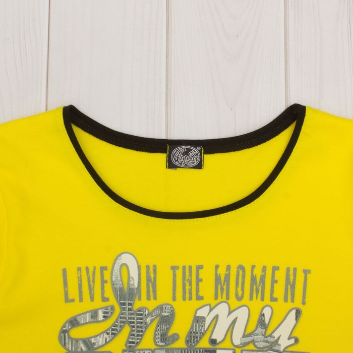 Джемпер для девочки "Каприз", рост 140 см (72), цвет желтый/чёрный