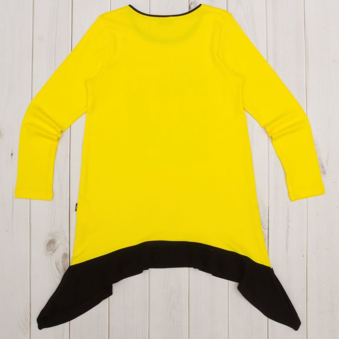 Джемпер для девочки "Каприз", рост 140 см (72), цвет желтый/чёрный