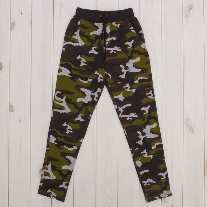 Брюки для мальчика "Хищники", рост 122 см (62), цвет камуфляж