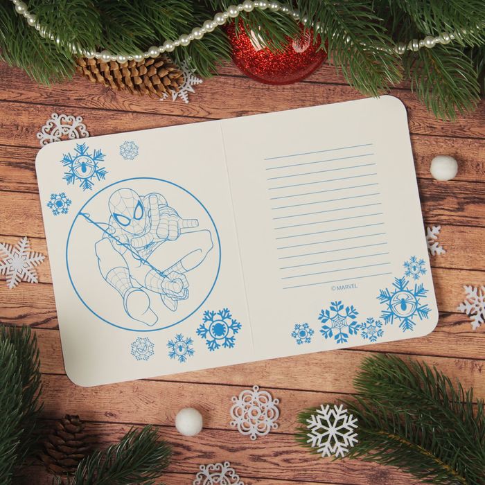 Мозаика стикерная - открытка "Крутого Нового Года!" Человек-паук, стразы