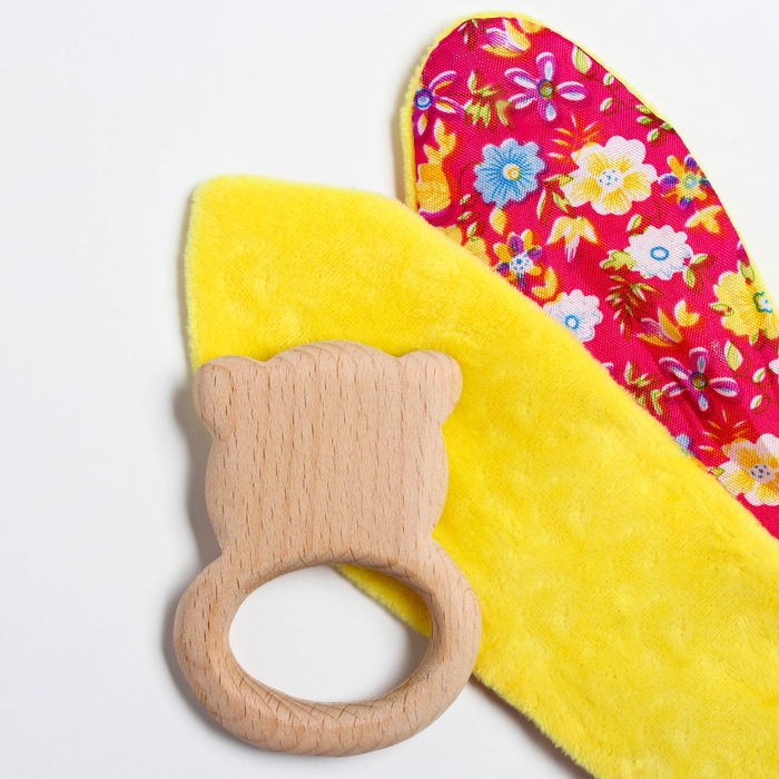 Развивающая игрушка-грызунок «Для маленьких принцесс», форма мишка