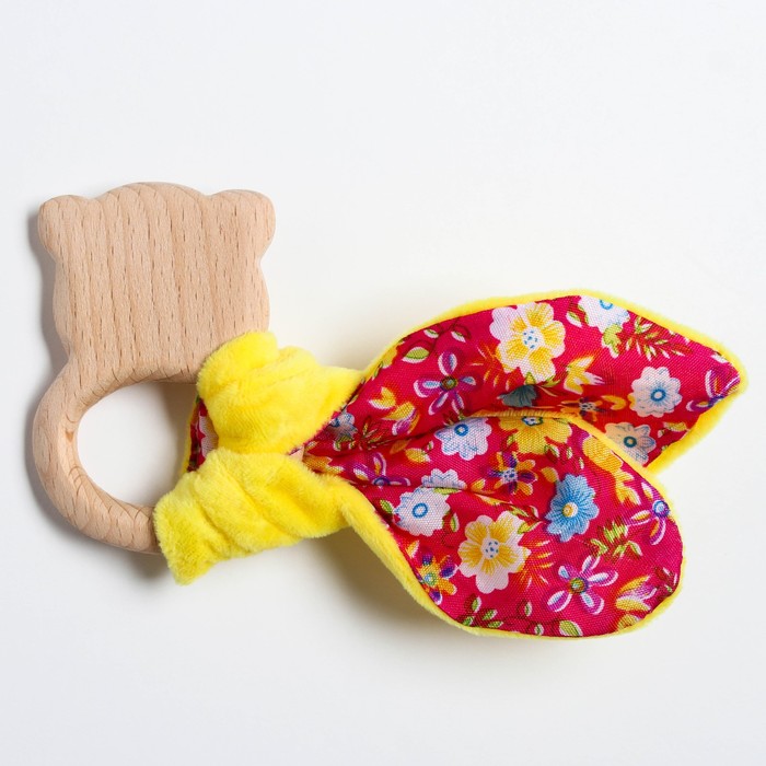 Развивающая игрушка-грызунок «Для маленьких принцесс», форма мишка