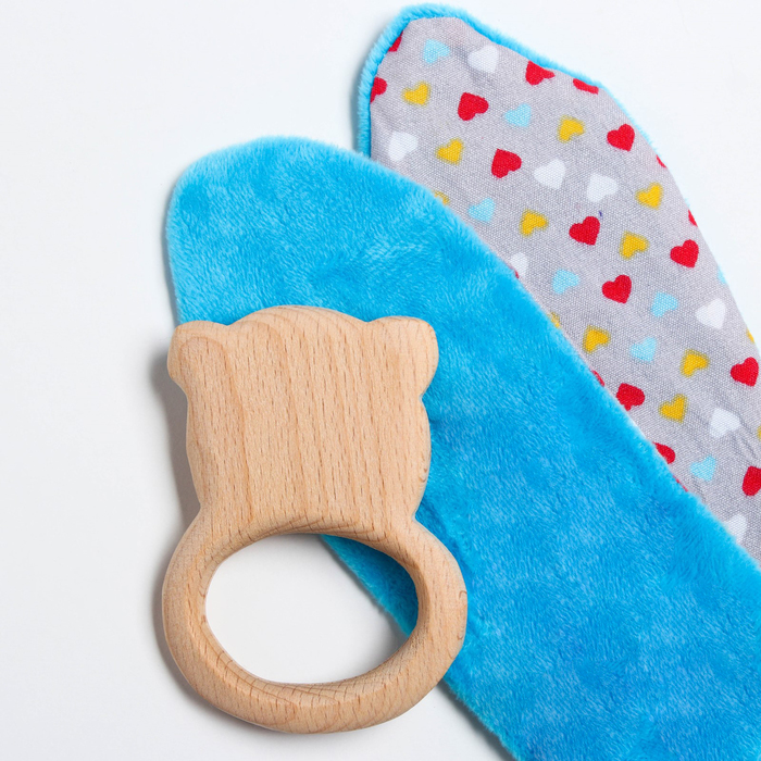 Развивающая игрушка-грызунок «Для маленьких джентльменов», форма мишка