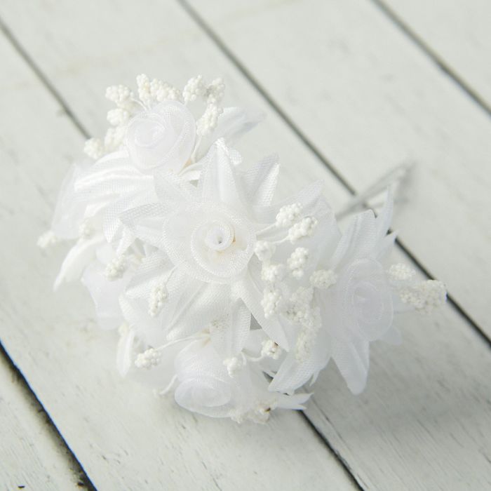 Декор для творчества "Космические розы" (набор-букет 6 цветков) 12 см d=4 см МИКС