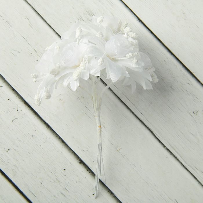 Декор для творчества "Космические розы" (набор-букет 6 цветков) 12 см d=4 см МИКС