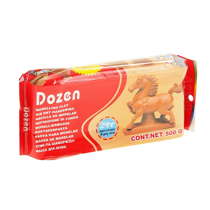 Масса для лепки - искусственная глина, 500 гр, цвет натуральный