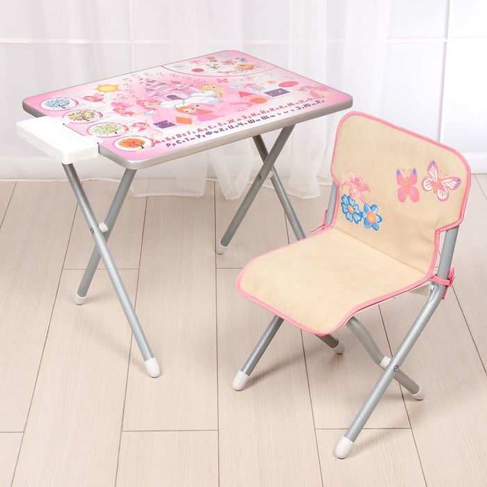 Набор мебели "Принцессы" серебристый