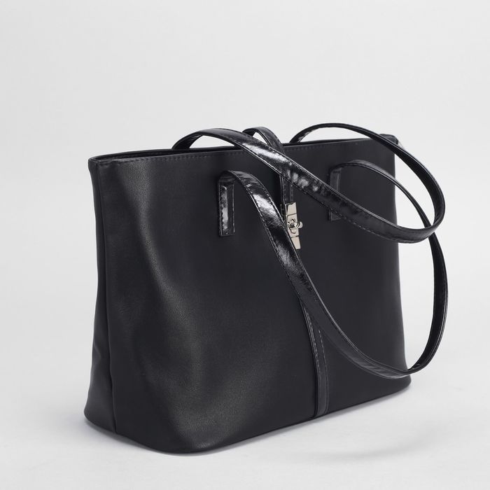 Сумка женская на молнии, 1 отдел, наружный карман, цвет чёрный